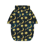 Vintage Moon And Sun Pattern Print Dog Zip Up Hoodie