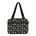 Vintage Moon And Sun Pattern Print Double Strap Bible Bag