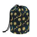 Vintage Moon And Sun Pattern Print Drawstring Makeup Bag