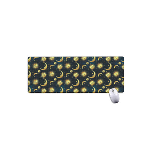 Vintage Moon And Sun Pattern Print Extended Mouse Pad