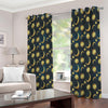 Vintage Moon And Sun Pattern Print Extra Wide Grommet Curtains