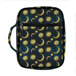 Vintage Moon And Sun Pattern Print Front Pocket Bible Bag