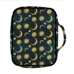 Vintage Moon And Sun Pattern Print Front Pocket Bible Bag