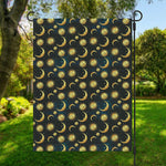 Vintage Moon And Sun Pattern Print Garden Flag