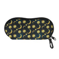 Vintage Moon And Sun Pattern Print Glasses Case