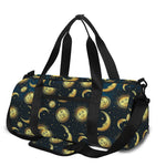 Vintage Moon And Sun Pattern Print Gym Bag