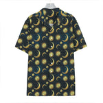 Vintage Moon And Sun Pattern Print Hawaiian Shirt
