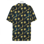 Vintage Moon And Sun Pattern Print Hawaiian Shirt