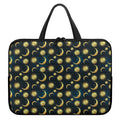 Vintage Moon And Sun Pattern Print Laptop Sleeve With Handle