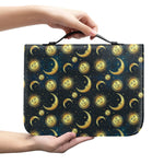 Vintage Moon And Sun Pattern Print Leather Bible Cover
