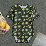 Vintage Moon And Sun Pattern Print Men's Bodysuit