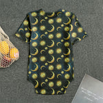 Vintage Moon And Sun Pattern Print Men's Bodysuit
