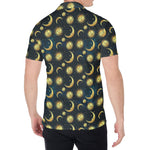 Vintage Moon And Sun Pattern Print Men's Shirt