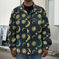 Vintage Moon And Sun Pattern Print Men's Shirt Jacket