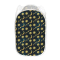 Vintage Moon And Sun Pattern Print Mesh Laundry Hamper