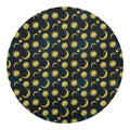 Vintage Moon And Sun Pattern Print Round Blanket