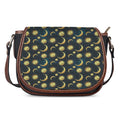 Vintage Moon And Sun Pattern Print Saddle Bag