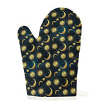 Vintage Moon And Sun Pattern Print Single Oven Mitt