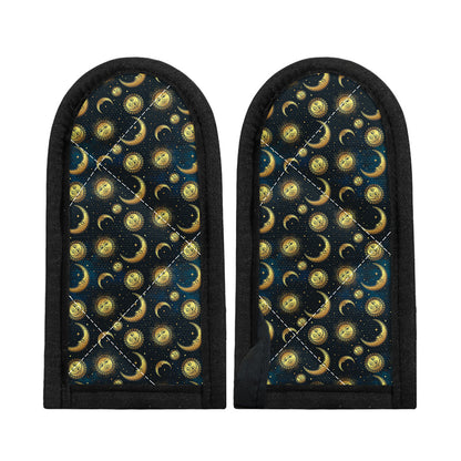 Vintage Moon And Sun Pattern Print Skillet Handle Cover