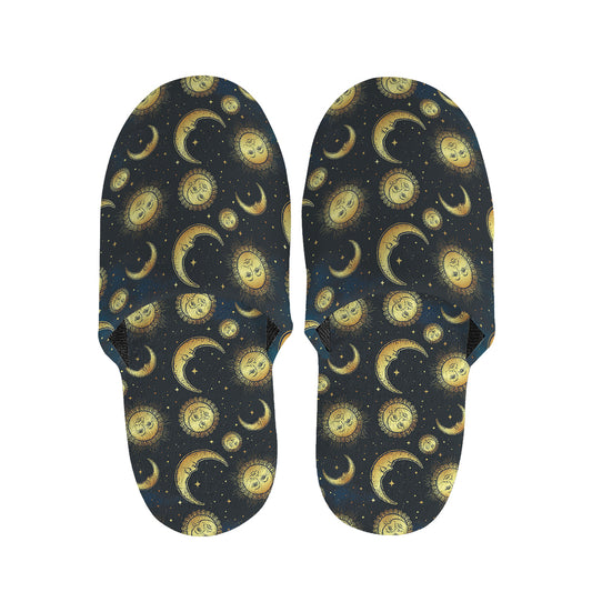 Vintage Moon And Sun Pattern Print Slippers