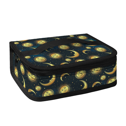 Vintage Moon And Sun Pattern Print Small Lunch Bag