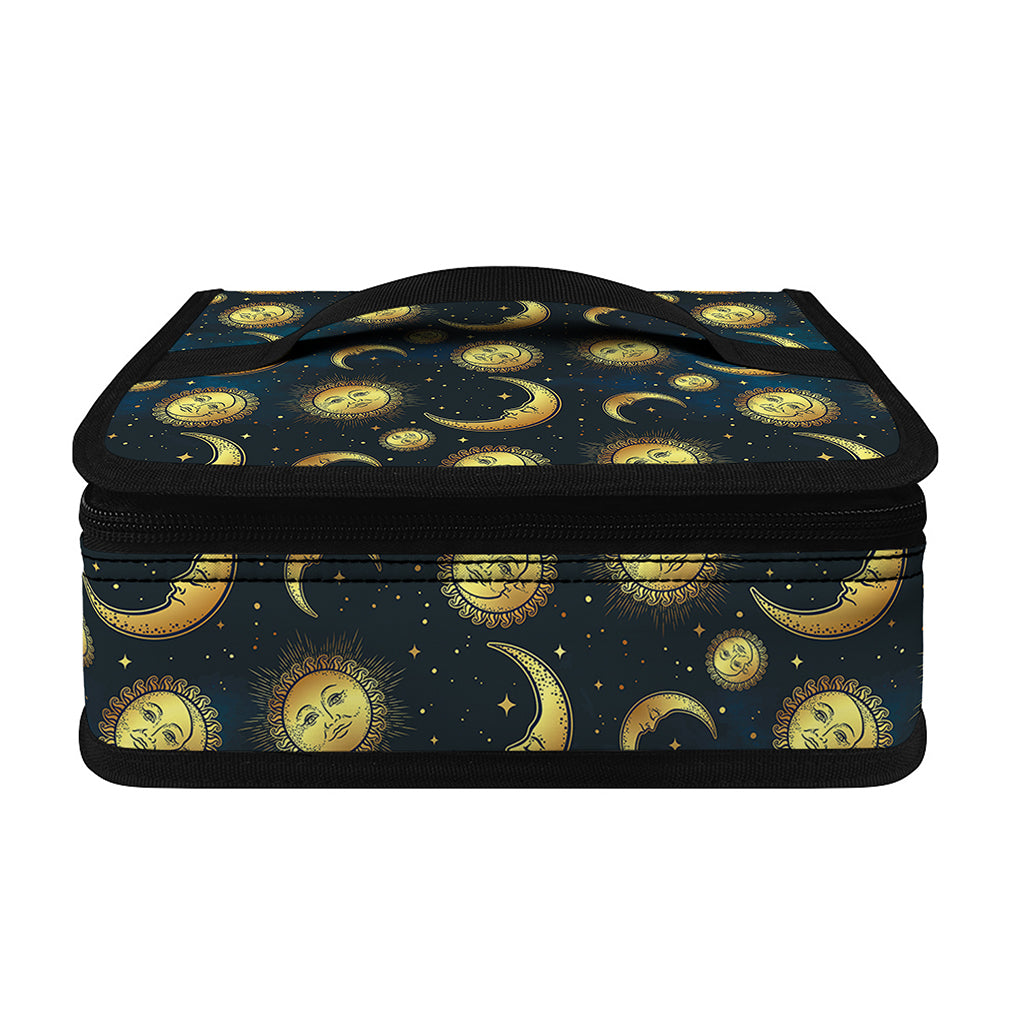 Vintage Moon And Sun Pattern Print Small Lunch Bag
