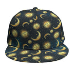 Vintage Moon And Sun Pattern Print Snapback Cap