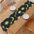 Vintage Moon And Sun Pattern Print Table Runner