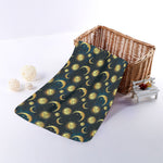 Vintage Moon And Sun Pattern Print Towel