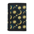Vintage Moon And Sun Pattern Print Trifold Wallet