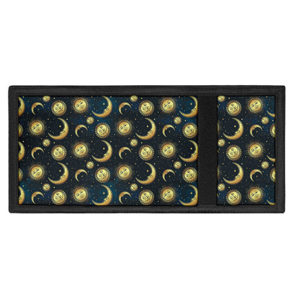Vintage Moon And Sun Pattern Print Trifold Wallet