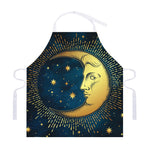 Vintage Moon And Sun Print Adjustable Apron
