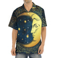 Vintage Moon And Sun Print Aloha Shirt