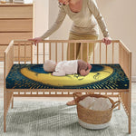 Vintage Moon And Sun Print Baby Crib Sheet