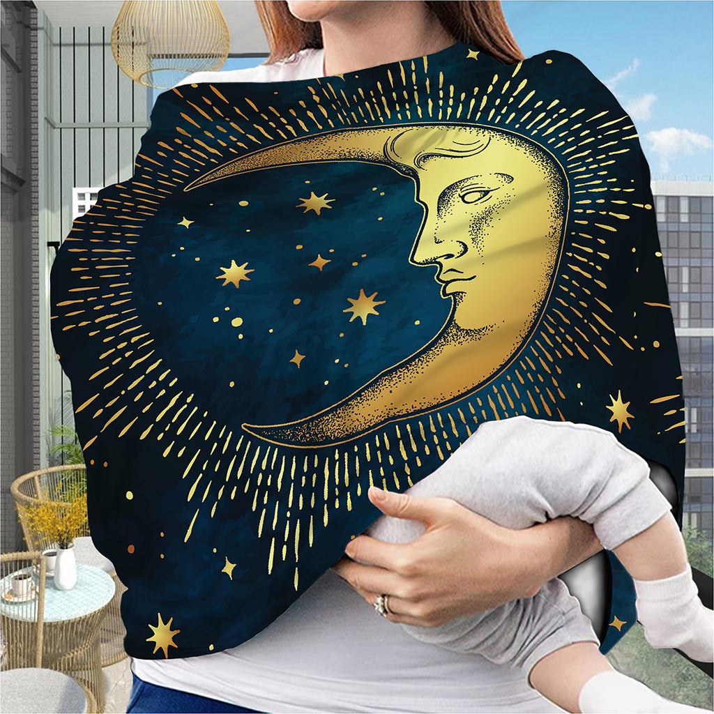 Vintage Moon And Sun Print Baby Seat Cover