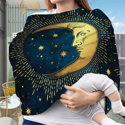 Vintage Moon And Sun Print Baby Seat Cover