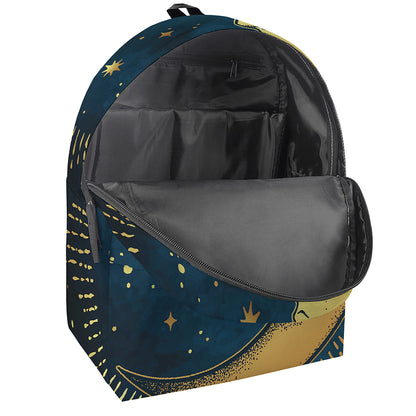 Vintage Moon And Sun Print Backpack