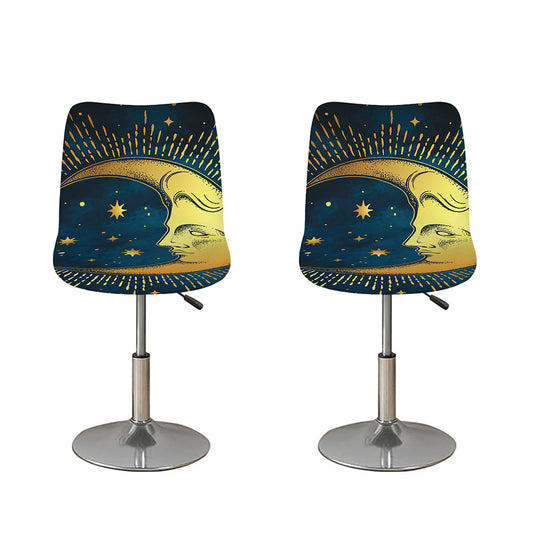 Vintage Moon And Sun Print Bar Stool Covers