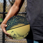 Vintage Moon And Sun Print Basketball