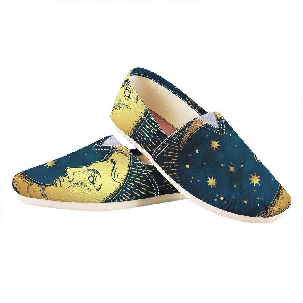 Vintage Moon And Sun Print Casual Shoes
