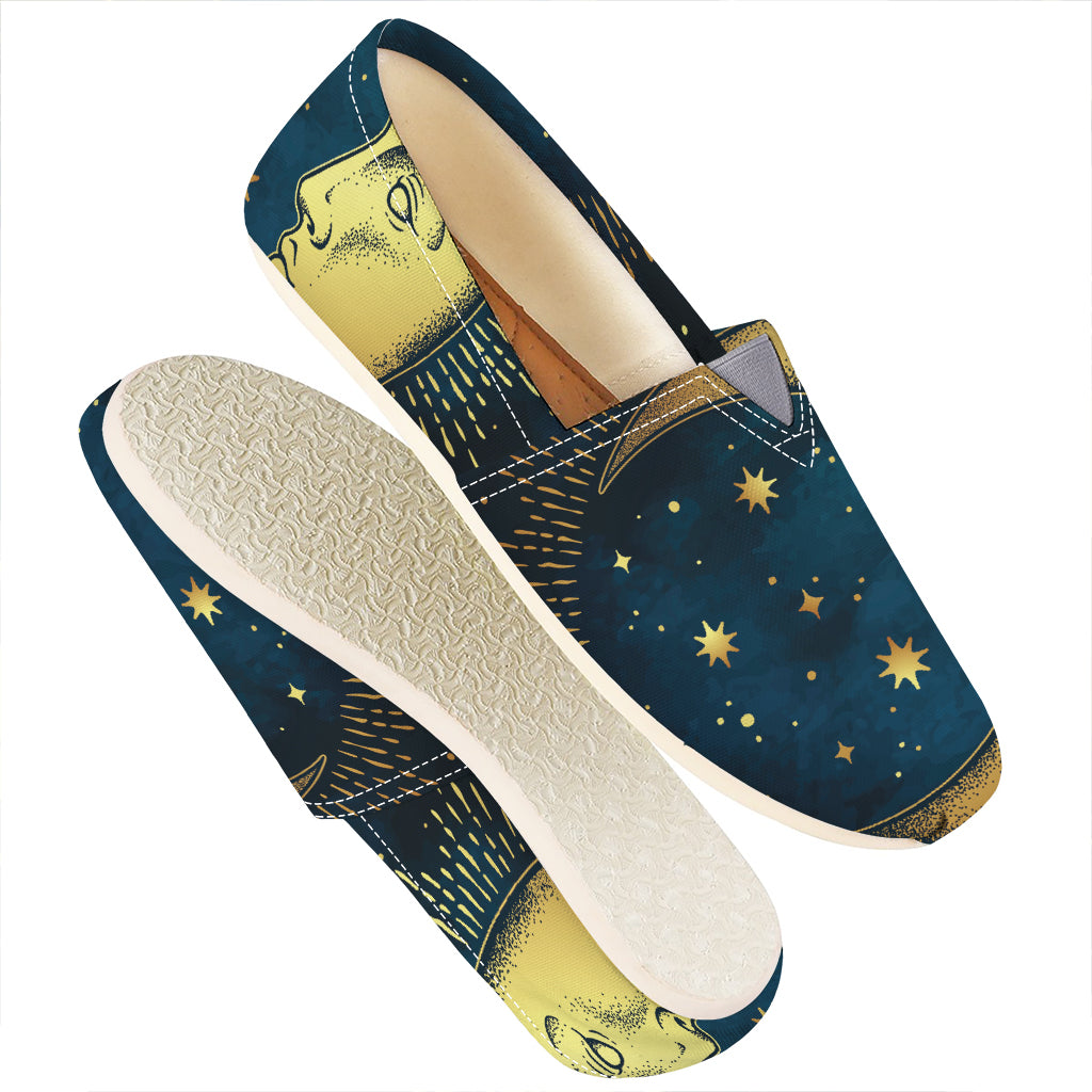 Vintage Moon And Sun Print Casual Shoes