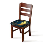 Vintage Moon And Sun Print Chair Cushion Cover