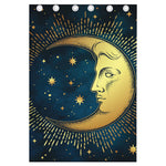 Vintage Moon And Sun Print Curtain
