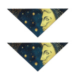 Vintage Moon And Sun Print Dog Bandana