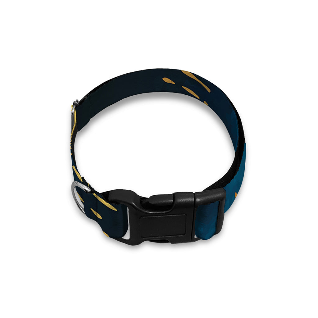 Vintage Moon And Sun Print Dog Collar