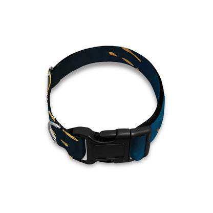Vintage Moon And Sun Print Dog Collar