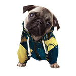 Vintage Moon And Sun Print Dog Zip Up Hoodie