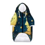 Vintage Moon And Sun Print Dog Zip Up Hoodie