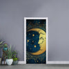 Vintage Moon And Sun Print Door Sticker