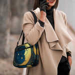 Vintage Moon And Sun Print Double Strap Bible Bag